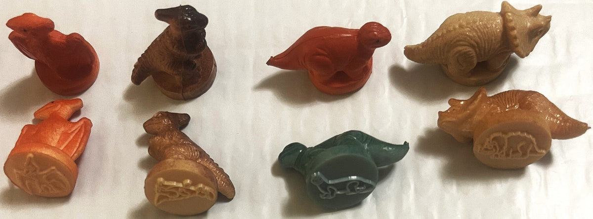 Vintage Dinosaur Rubber Vending Machine Stamps NOS Mini Skeleton Stamp Toy Prize Collectible Lot Token 🧸