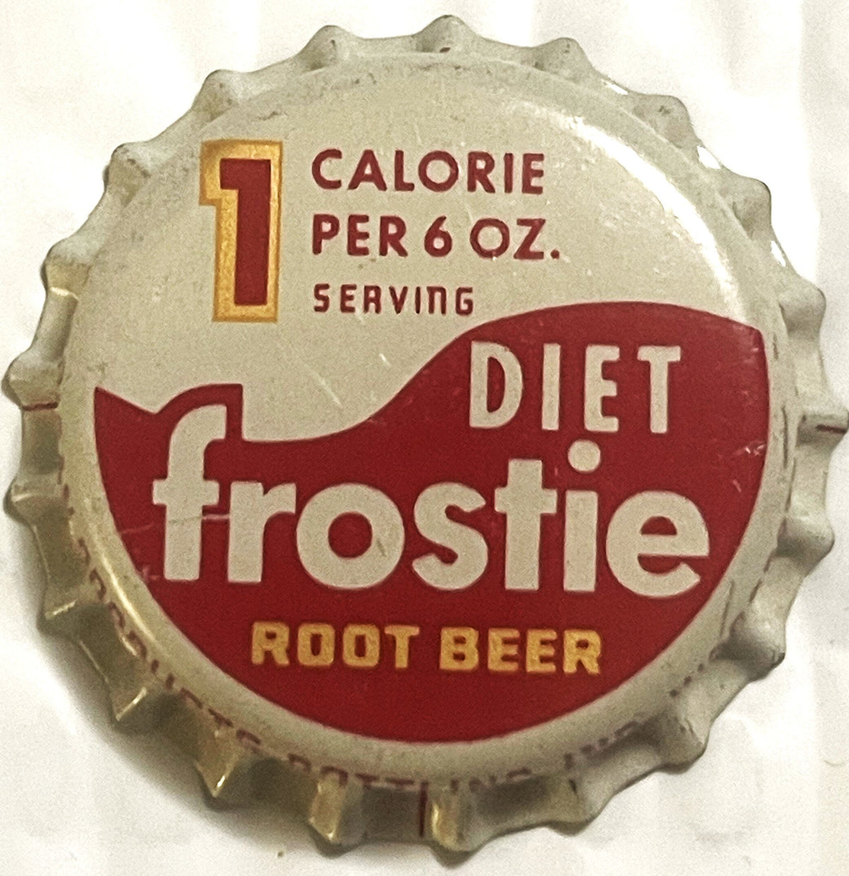 Vintage 1960s Diet Frostie Root Beer Bottle Cap | Worcester, Massachusetts Bottler 🥤