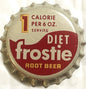 Vintage 1960s Diet Frostie Root Beer Bottle Cap | Worcester, Massachusetts Bottler 🥤