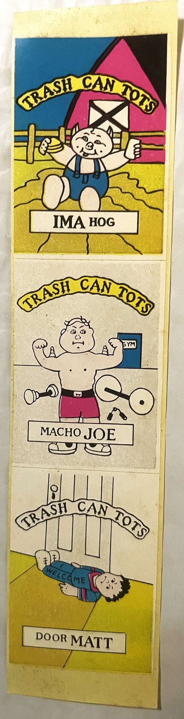 Vintage 1980s Trash Can Tots Stickers Madballs and Garbage Pail Kids Inspired 4 ✨