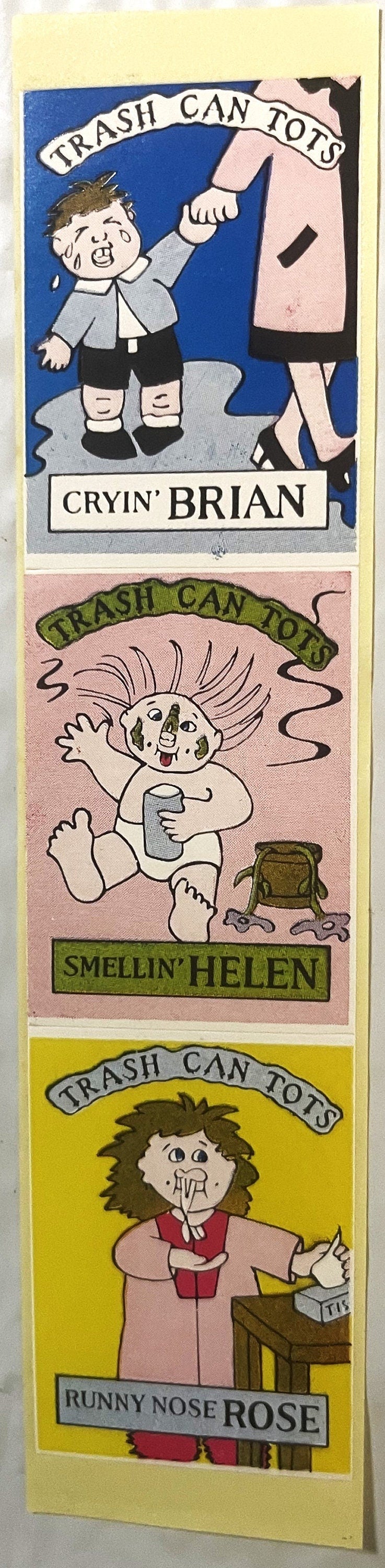 Vintage 1980s Trash Can Tots Stickers Madballs and Garbage Pail Kids Inspired 5 ✨