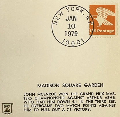 Vintage 1979 John McEnroe Embossed Stamped Envelope ✉️ First Rookie Masters Win!