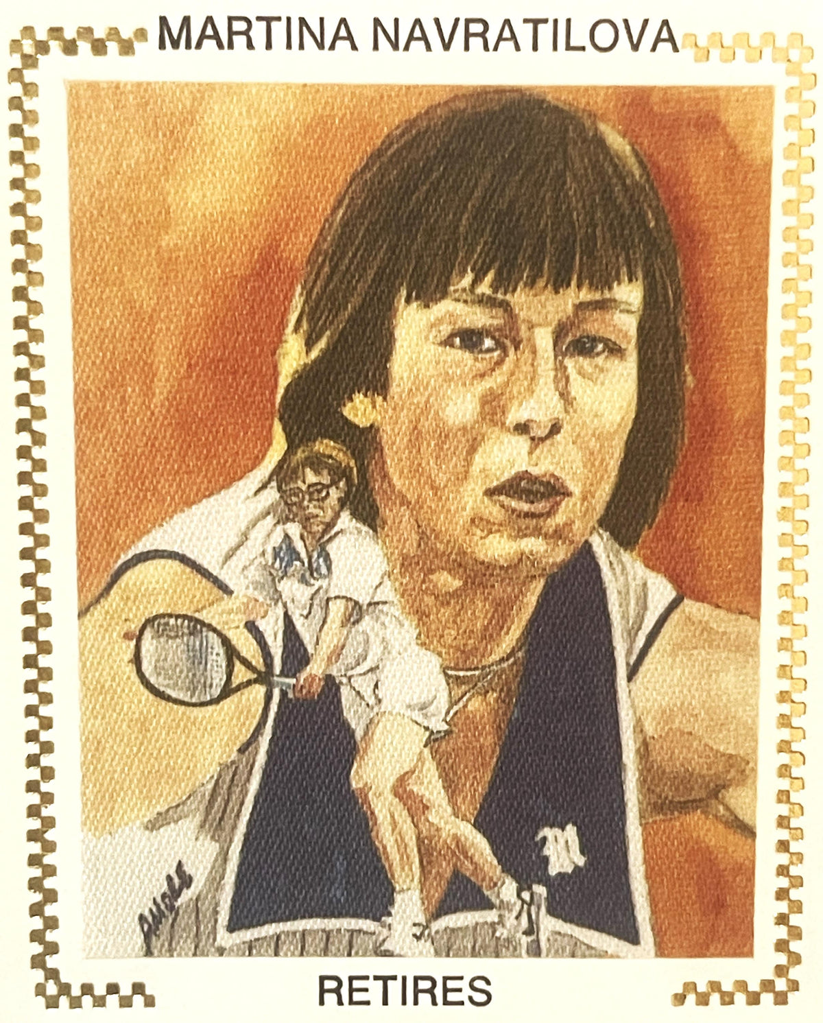 Vintage 1994 Martina Navratilova Retires Tennis Embossed Stamped Envelope! ✉️