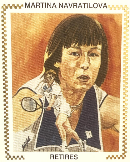 Vintage 1994 Martina Navratilova Retires Tennis Embossed Stamped Envelope! ✉️