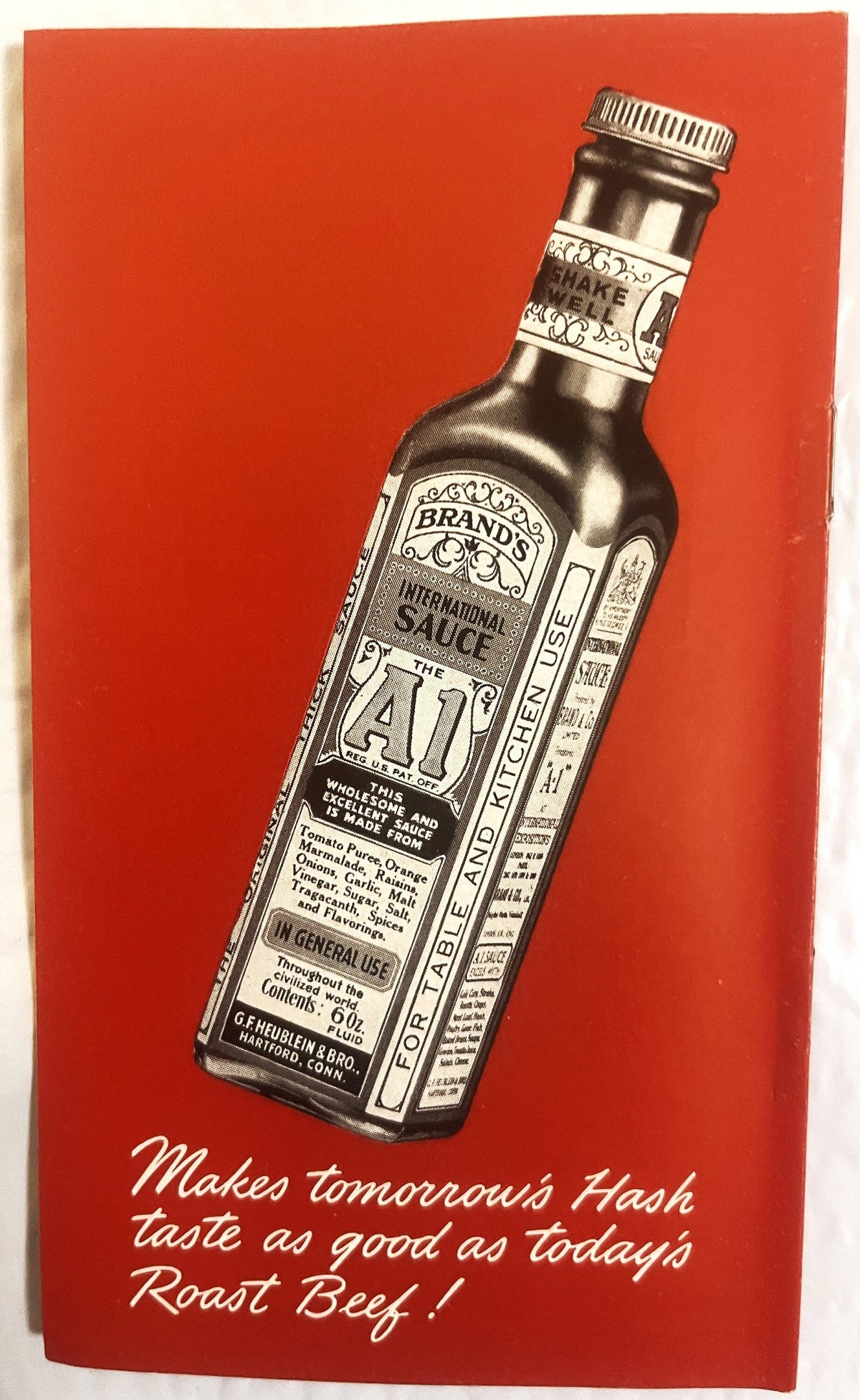 Vintage 1941 "Cooking for a Man" A·1 Sauce Print 📖 Heublein Hartford Advertising