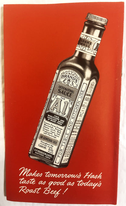 Vintage 1941 "Cooking for a Man" A·1 Sauce Print 📖 Heublein Hartford Advertising