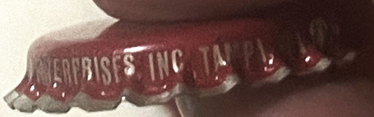 Vintage 1970s Whistle Strawberry Soda Bottle Cap from Tampa Florida