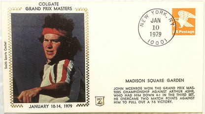 Vintage 1979 John McEnroe Embossed Stamped Envelope ✉️ First Rookie Masters Win!