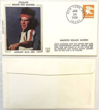 Vintage 1979 John McEnroe Embossed Stamped Envelope ✉️ First Rookie Masters Win!