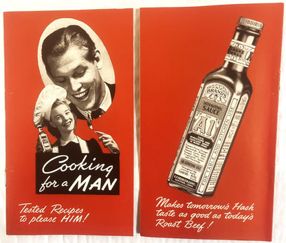 Vintage 1941 "Cooking for a Man" A·1 Sauce Print 📖 Heublein Hartford Advertising