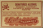 Vintage Denatured Alcohol Poison Label 🧪 Lents Pharmacy Portland OR