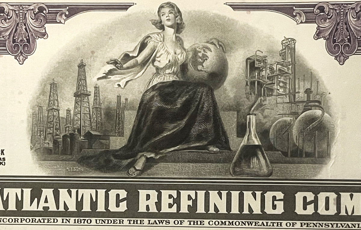 Vintage 1960s Atlantic Refining Company Stock Certificate Unearthed
