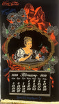 Antique Coke Coca-Cola Cloth Calendar Scroll Commemorating 1899