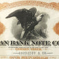 Vintage 1920s - 1960s American Bank Note Company Common Stock Certificate 🦅 Orange, Bald Eagle Vignette