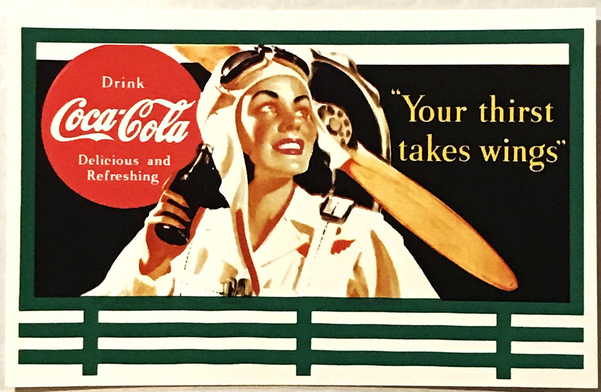 Rare Vintage 1990s "Your Thirst Takes Wings" Coke Coca-Cola Commemorative Promo Card! 🥤