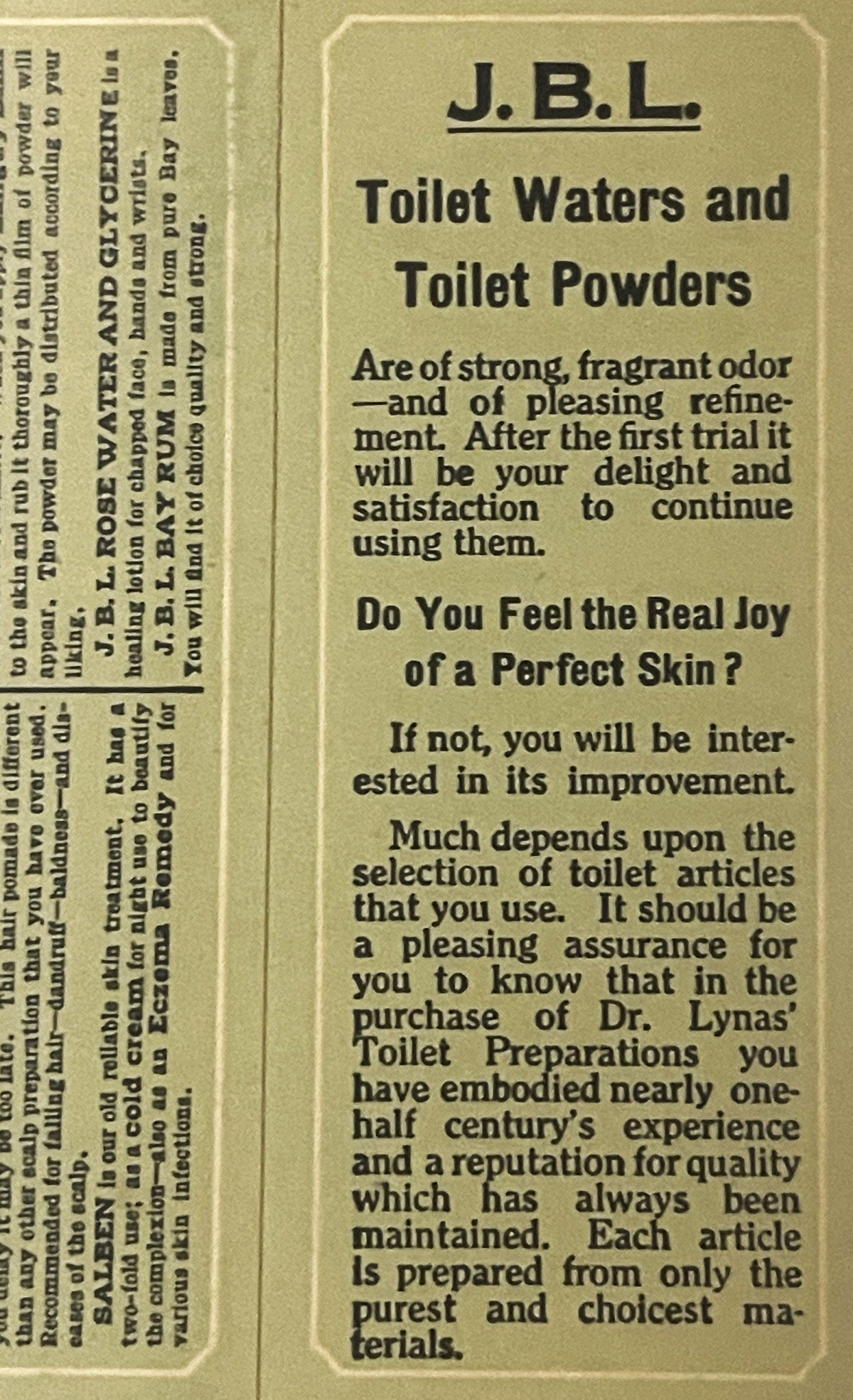 Antique 1920s JBL Toilet Articles Box from Logansport Indiana