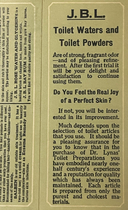 Antique 1920s JBL Toilet Articles Box from Logansport Indiana