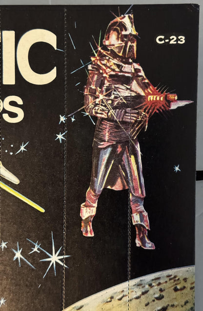 Vintage 1980 Galactic Battleships Vending Display Card - Diamond Vending Supply Co. Sci-Fi Header C-23 NOS Hong Kong 🃏