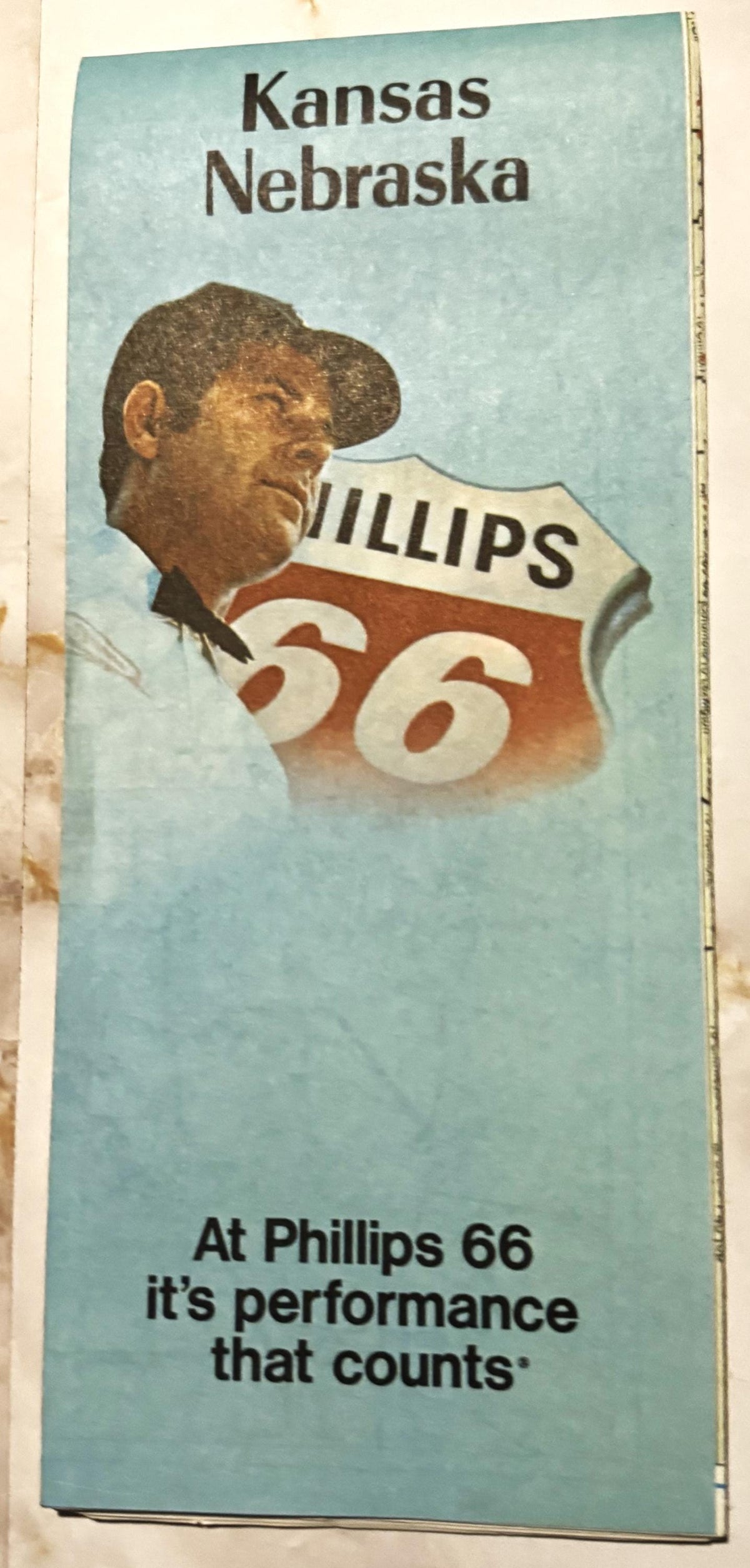 Vintage 1972 Phillips Route 66 Kansas Nebraska Map ✨ NOS Historic Americana!