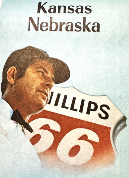 Vintage 1972 Phillips Route 66 Kansas Nebraska Map ✨ NOS Historic Americana!