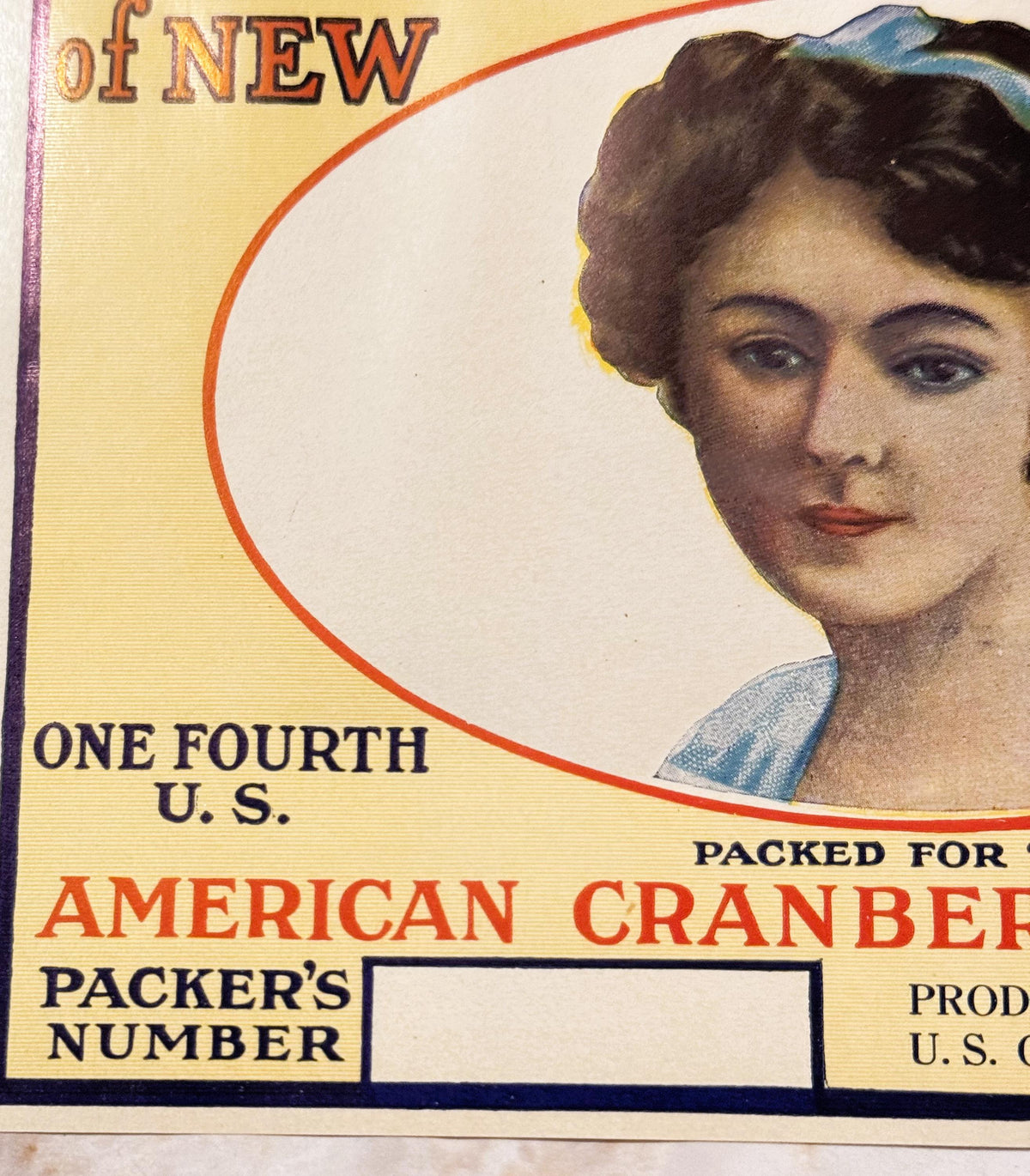 Antique Vintage 1920s Jersey Belle Eatmor Cranberries Barrel Label, NY, NJ, CHI ✨