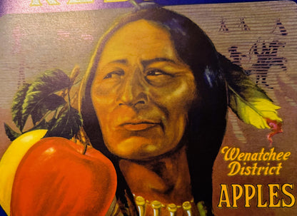 Antique 1930s Redman Brand Wenatchee District Apples Crate Label 🍎 — H. S. Denison & Co., Wenatchee WA