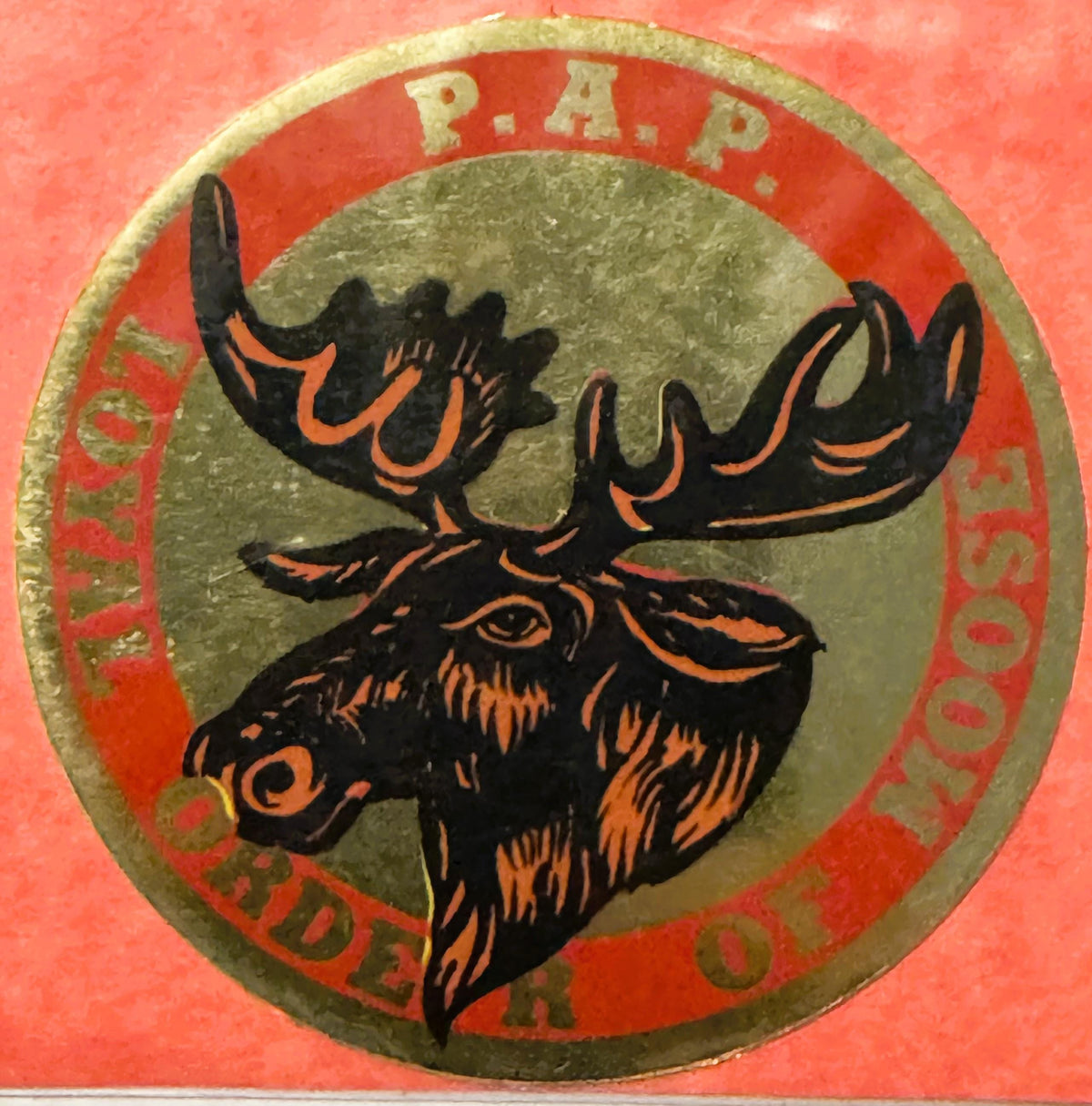Vintage 1960s Embla Crest Loyal Order of Moose Decal