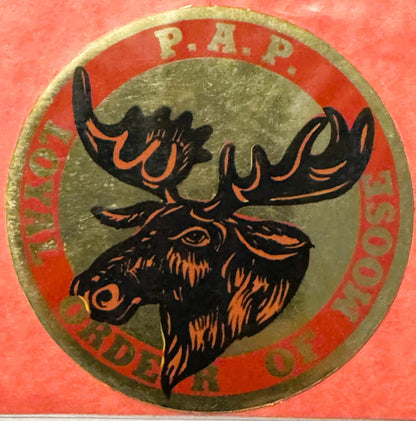 Vintage 1960s Embla Crest Loyal Order of Moose Decal