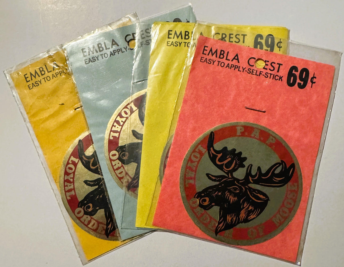 Vintage 1960s Embla Crest Loyal Order of Moose Decal