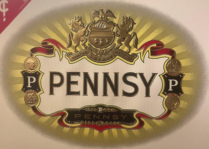 Antique 1900s - 1920s Pennsy Gold Embossed Cigar Label Tampa 🚬 FL, Classic!