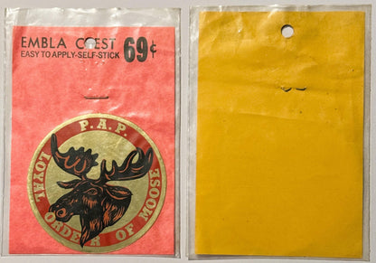 Vintage 1960s Embla Crest Loyal Order of Moose Decal
