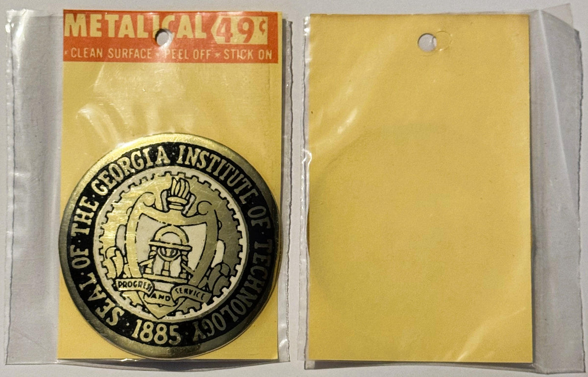 Rare Vintage 1960s Georgia Institute of Technology Decal ✨ Atlanta History!