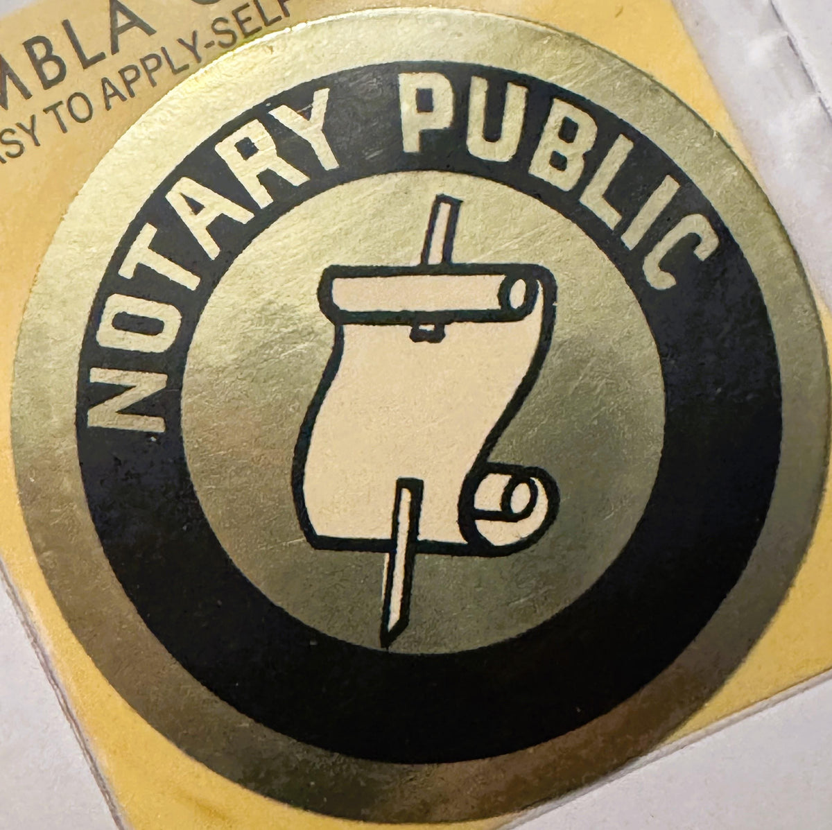Rare Vintage 1960s Notary Public Decal - Sticker ✨ Unique American Memorabilia!