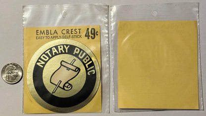 Rare Vintage 1960s Notary Public Decal - Sticker ✨ Unique American Memorabilia!