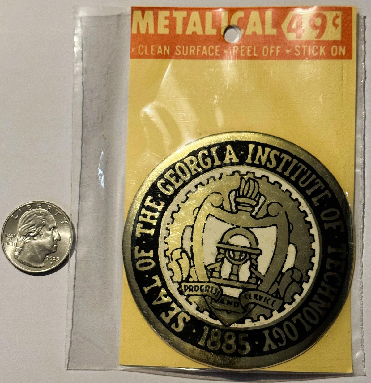 Rare Vintage 1960s Georgia Institute of Technology Decal ✨ Atlanta History!