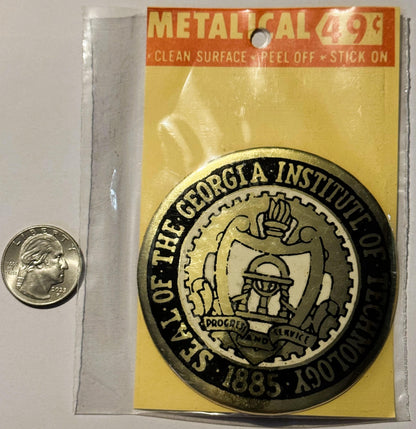 Rare Vintage 1960s Georgia Institute of Technology Decal ✨ Atlanta History!
