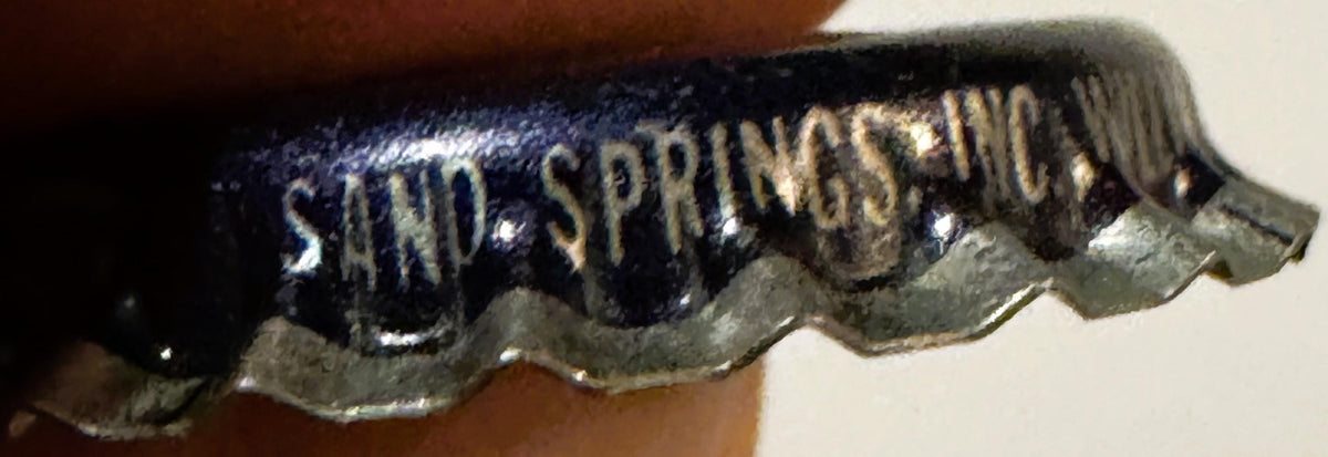 Vintage NOS 1980s Sand Springs Mineral Water Bottle Cap • Williamstown MA 💧