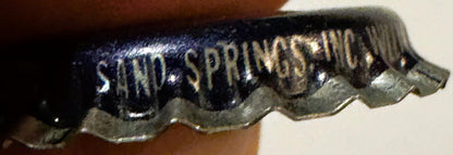 Vintage NOS 1980s Sand Springs Mineral Water Bottle Cap • Williamstown MA 💧