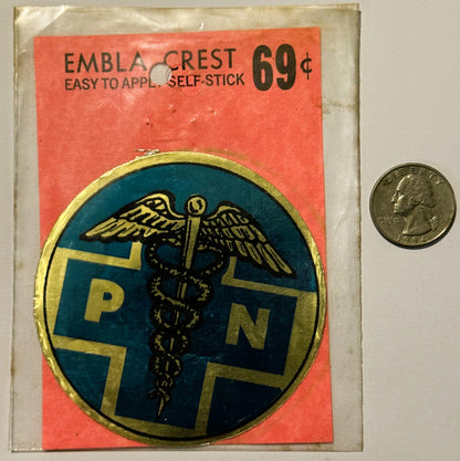 Rare Vintage 1960s Practical Nurse Decal - Sticker ✨ Medical and Pharmacy