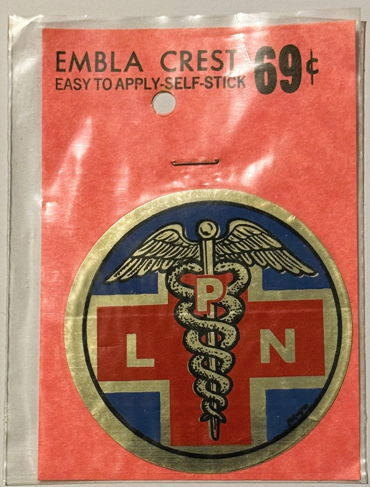 Rare Vintage 1960s Licensed Practical Nurse Decal - Sticker ✨ Medical and Pharmacy
