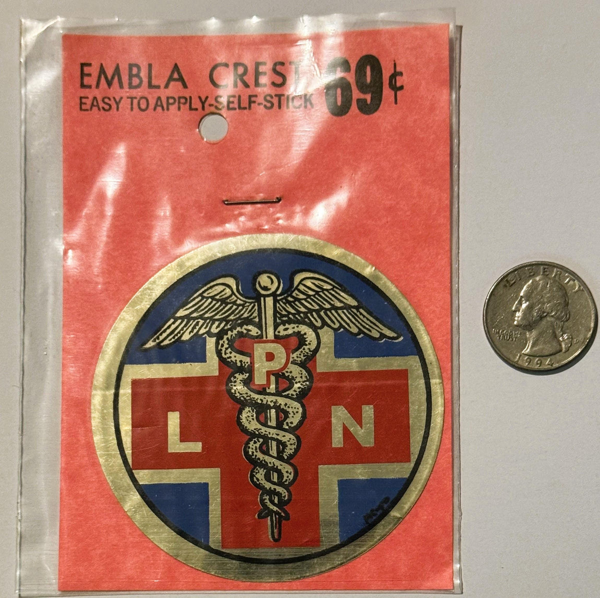 Rare Vintage 1960s Licensed Practical Nurse Decal - Sticker ✨ Medical and Pharmacy