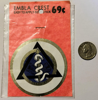 Rare Vintage 1960s Dentistry Medicine Decal - Sticker ✨ Historic Memorabilia!