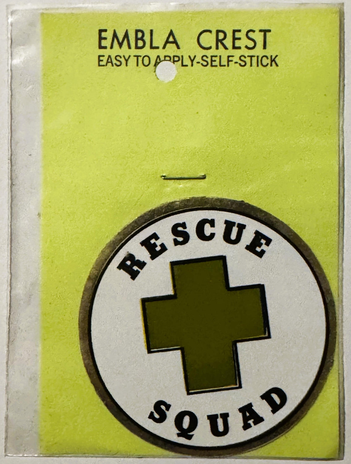 Rare Vintage 1960s Rescue Squad Decal - Sticker ✨ Unopened! Walterboro, SC