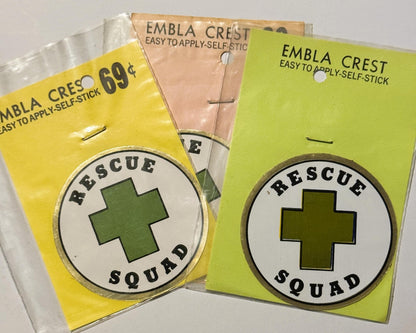 Rare Vintage 1960s Rescue Squad Decal - Sticker ✨ Unopened! Walterboro, SC
