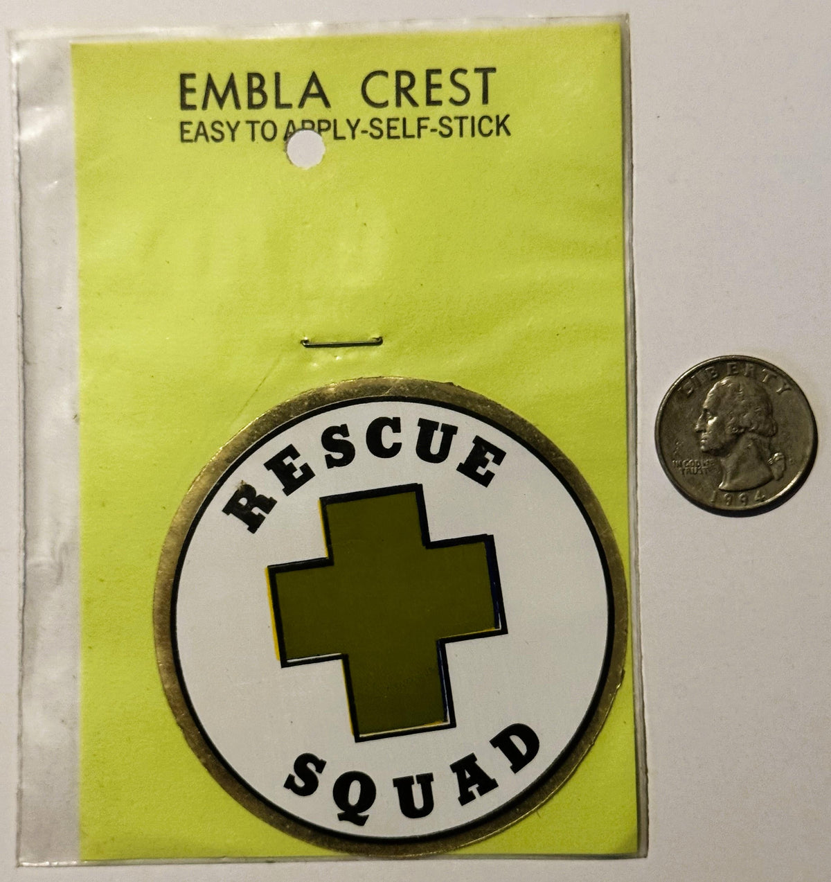Rare Vintage 1960s Rescue Squad Decal - Sticker ✨ Unopened! Walterboro, SC