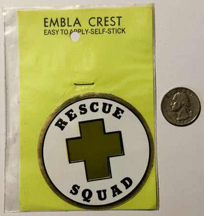 Rare Vintage 1960s Rescue Squad Decal - Sticker ✨ Unopened! Walterboro, SC