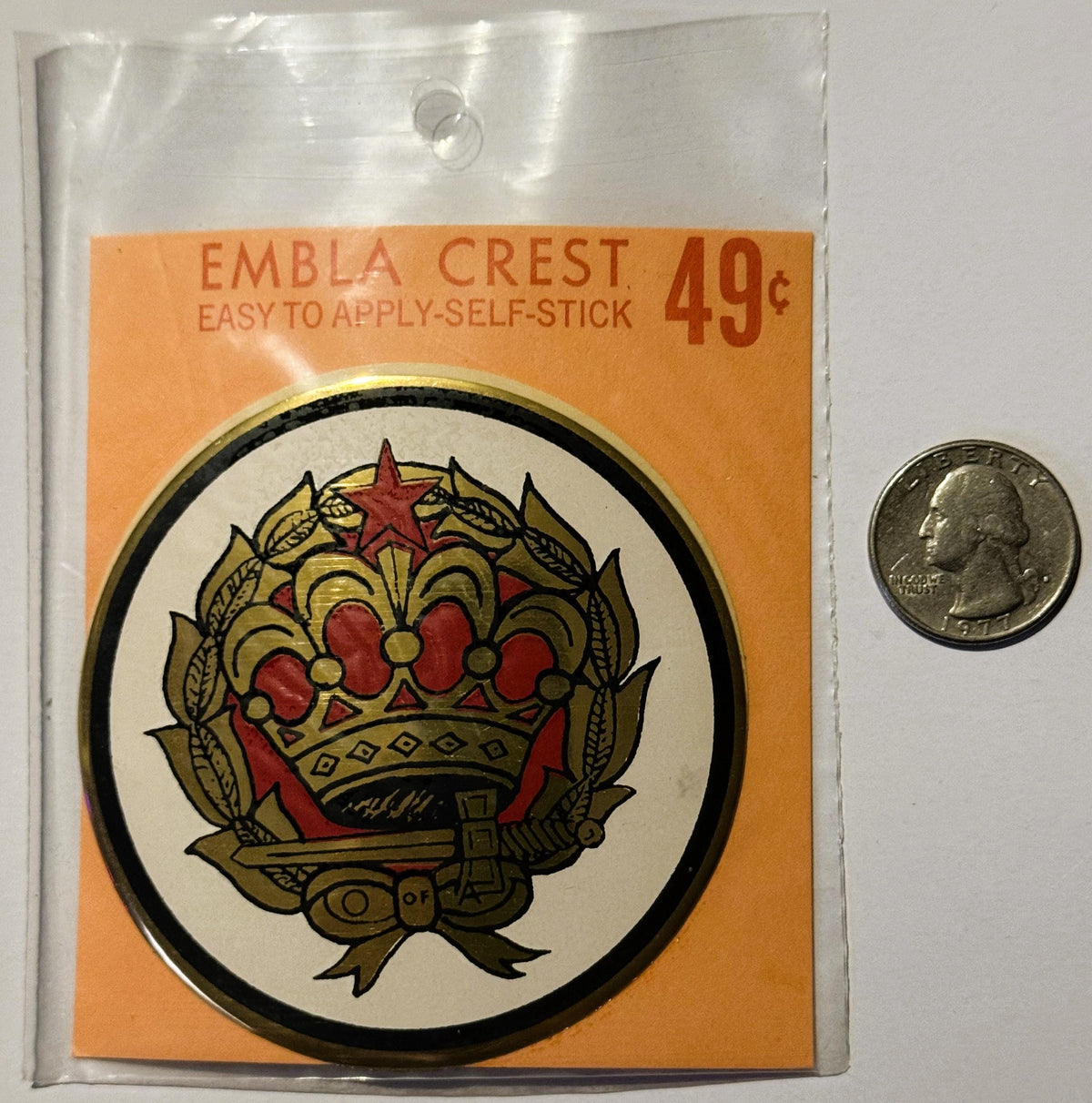 Rare Vintage 1960s Order of the Amaranth Decal - Sticker ✨ Freemasonry, Unopened!