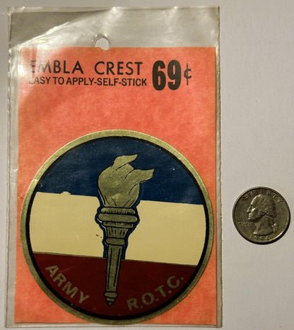 Rare Vintage 1960s Army R.O.T.C. Decal - Sticker ✨ Unopened, Walterboro, SC