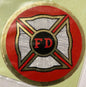 Rare Vintage 1960s FD Fire Department ✨ Firefighter Decal, Maltese Cross