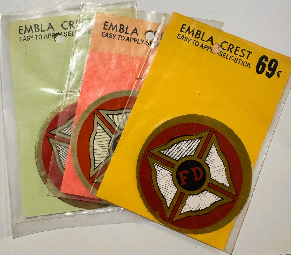 Rare Vintage 1960s FD Fire Department ✨ Firefighter Decal, Maltese Cross
